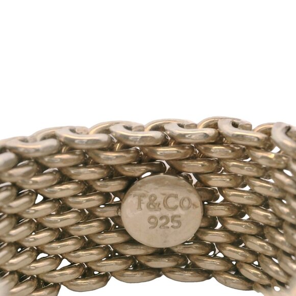 Tiffany & Co 925 Sterling Silver Somerset 10mm Wide Mesh Band Size 9 - Picture 4 of 4